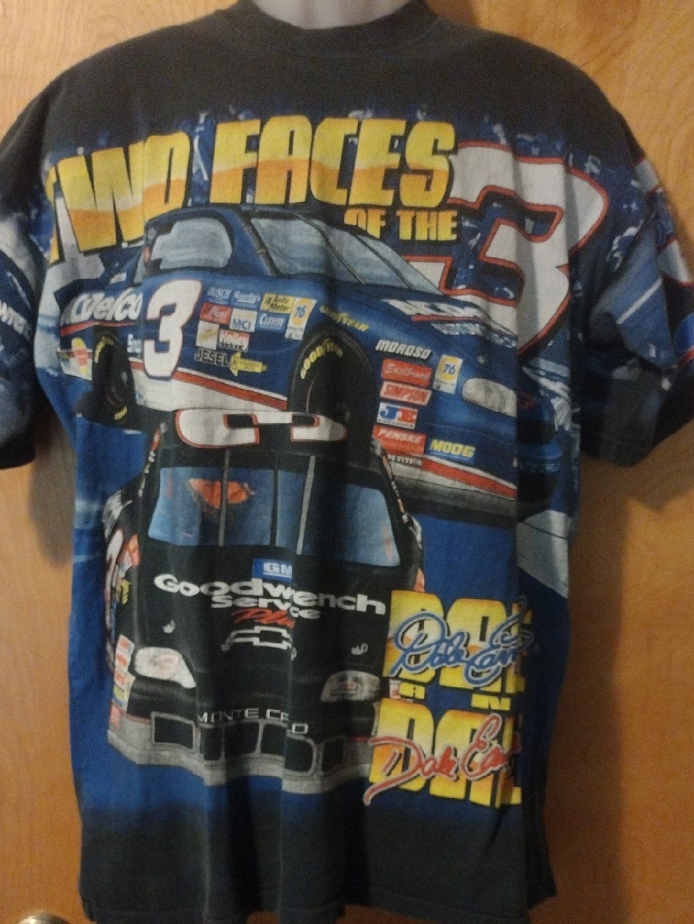 Earnhardt Two Faces Of 3 Racing Vintage Graphic Tee